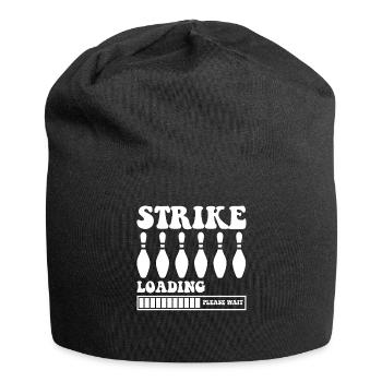 Strike Loading Bitte Warten - Bowling - Jersey-Beanie - Schwarz - Vorne