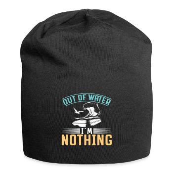 Außerhalb Des Wassers Bin Ich Nichts - Surfer - Jersey-Beanie - Schwarz - Vorne
