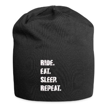 Ride eat sleep repeat Equestrian Sayings - Jersey Beanie - black - Front
