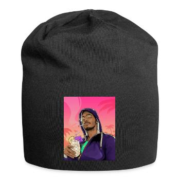Guy sur la plage - Bonnet en jersey - noir - Devant