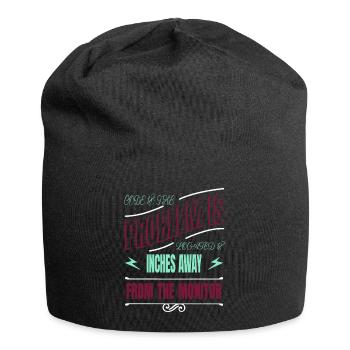 Geek Jokes Computer Freak Statement Gift - Jersey Beanie - black - Front