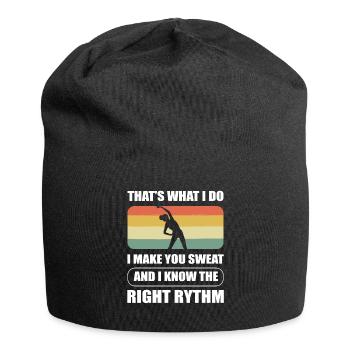 C’est ce que je fais. vous faire transpirer Fitness aérobic - Bonnet en jersey - noir - Devant