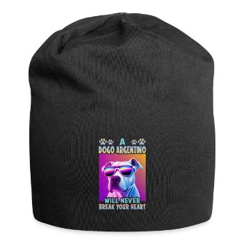 Hunde Spruch Dogo Argentino Design für - Jersey-Beanie - Schwarz - Vorne