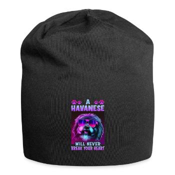 Hunde Spruch Havaneser Design für Hundeliebhaber - Jersey-Beanie - Schwarz - Vorne