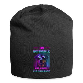 Hunde Spruch Rottweiler Design für Hundeliebhaber - Jersey-Beanie - Schwarz - Vorne