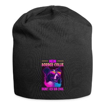 Hunde Spruch Border Collie Design - Jersey-Beanie - Schwarz - Vorne