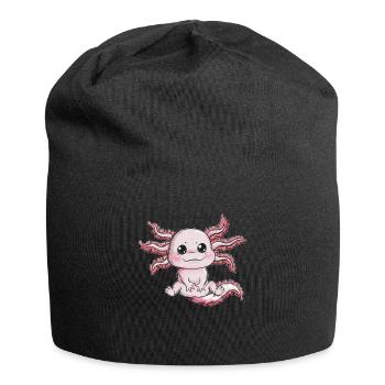 Mignon Axolotl Newt Design Cadeau pour enfants - Bonnet en jersey - noir - Devant