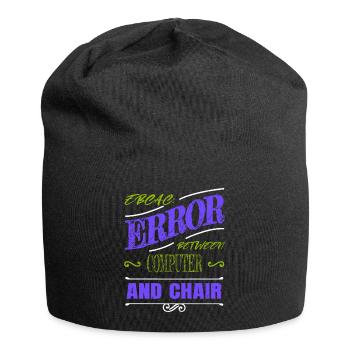 geek funny hacker equestrian computer science - Jersey-Beanie - Schwarz - Vorne