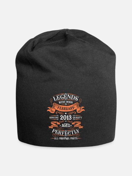 Die Legenden wurden im Februar 2013 geboren Geschenk - Jersey-Beanie - Schwarz