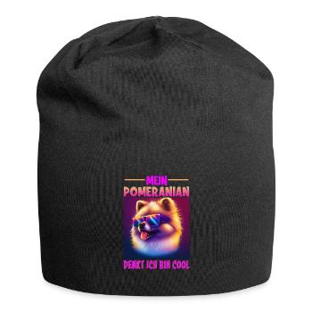 Hunde Spruch Pomeranian Design für Hundeliebhaber - Jersey-Beanie - Schwarz - Vorne