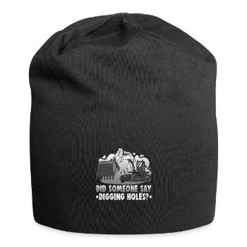 Crane operator design for excavator operators and construction workers - Jersey Beanie - black - Front