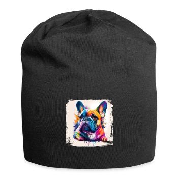 Chiens Français Bulldog Amateurs de chiens - Bonnet en jersey - noir - Devant