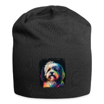 Hunde Spruch Havaneser Design für Hundeliebhaber - Jersey-Beanie - Schwarz - Vorne