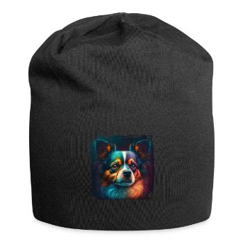 Hunde Spruch Papillon Design für Hundeliebhaber - Jersey-Beanie - Schwarz - Vorne