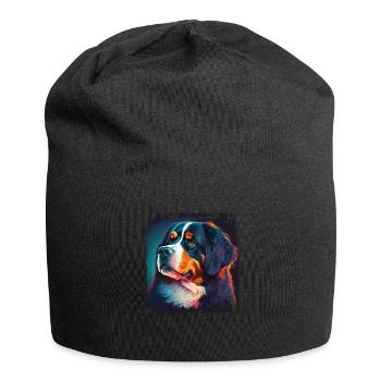 Dogs Bernese Mountain Dog Dog Lovers - Jersey Beanie - black - Front