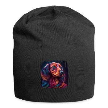 Hunde Spruch Dachshund Design für Hundeliebhaber - Jersey-Beanie - Schwarz - Vorne