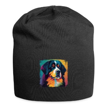 Dogs Bernese Mountain Dog Dog Lovers - Jersey Beanie - black - Front
