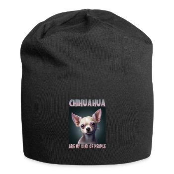 Hunde Spruch Chihuahua Design für Hundeliebhaber - Jersey-Beanie - Schwarz - Vorne