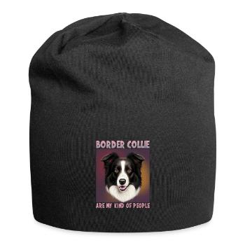 Dog Saying Border Collie Design - Jersey Beanie - black - Front