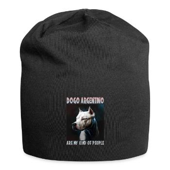 Dog Saying Dogo Argentino Design pour - Bonnet en jersey - noir - Devant