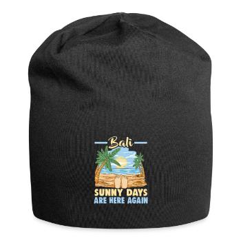 Bali Indonesien Strandurlaub am Meer - Jersey-Beanie - Schwarz - Vorne