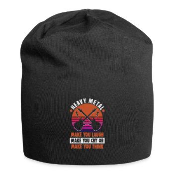 Heavy Metal Musiker in einer Band Hard Rock Musik - Jersey-Beanie - Schwarz - Vorne