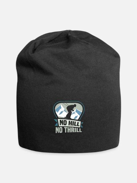 Skifahrer No hill no thrill Ski - Jersey-Beanie - Schwarz