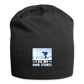 Skiers I do my own stunts Ski - Jersey Beanie - black - Front