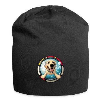 Hunde Spruch Golden Retriever Design - Jersey-Beanie - Schwarz - Vorne