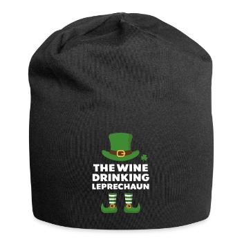 Der Wein trinkende Kobold - Jersey-Beanie - Schwarz - Vorne