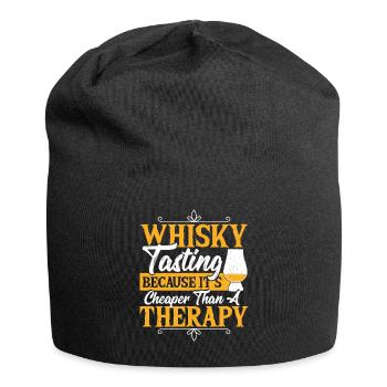 La dégustation de whisky est moins chère qu’une thérapie - Bonnet en jersey - noir - Devant