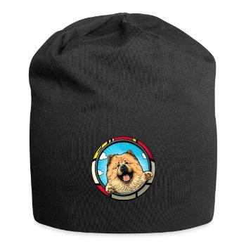 Dog Cartoon Chow Chow for Dog Lovers - Jersey Beanie - black - Front
