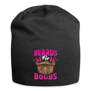 Barbes pour seins Sensibilisation au cancer du sein Rose - Bonnet en jersey - noir - Devant