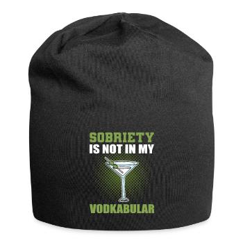 La sobriété n’est pas dans ma vodka vodkabulaire wodka - Bonnet en jersey - noir - Devant