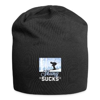 Skifahrer Skiing Sucks Ski - Jersey-Beanie - Schwarz - Vorne