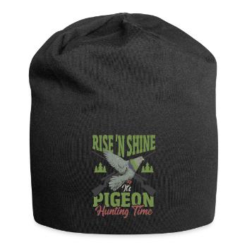 Rise 'N Shine It's Pigeon Hunting Time Pigeon - Jersey Beanie - black - Front