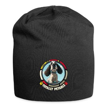 Dog Cartoon Cocker Spaniel pour les amoureux des chiens - Bonnet en jersey - noir - Devant