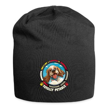 Dog Cartoon Cocker Spaniel pour les amoureux des chiens - Bonnet en jersey - noir - Devant