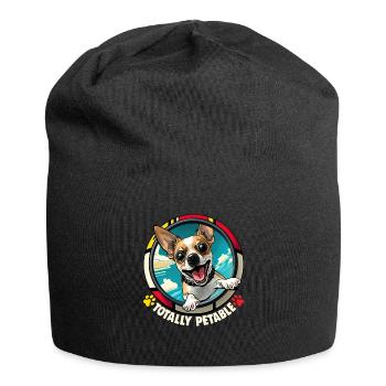 Dog Cartoon Chihuahua Design pour les amoureux des chiens - Bonnet en jersey - noir - Devant