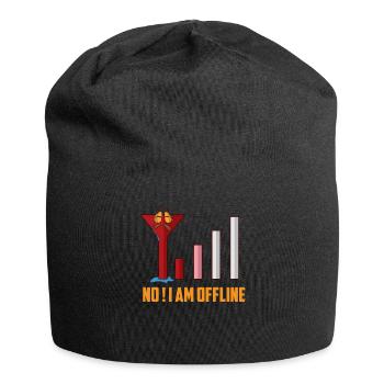 Je suis hors ligne batterie vide pas de réception Internet - Bonnet en jersey - noir - Devant