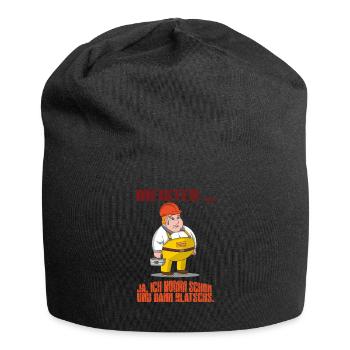 Handwerker Meister Aufregen Lehrling kann nix - Jersey-Beanie - Schwarz - Vorne