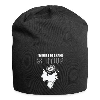 I'm Here To Shake Shit Up Barkeeper Mixologist - Jersey-Beanie - Schwarz - Vorne