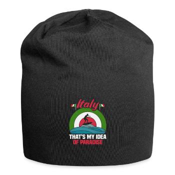 Italien Strandurlaub am Meer Design Strandmotiv - Jersey-Beanie - Schwarz - Vorne