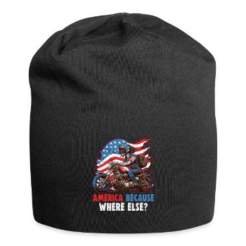 American Patriotic USA Design - Jersey Beanie - black - Front
