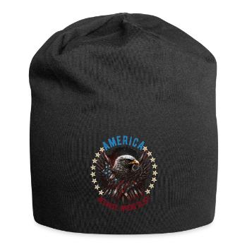 American Patriotic USA Design - Jersey Beanie - black - Front