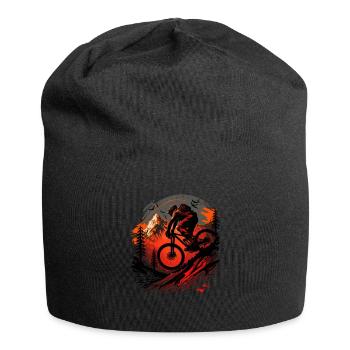 Cool mountain bike downhill design for MTB fans - Jersey Beanie - black - Front