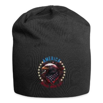 American Patriotic USA Design - Jersey Beanie - black - Front