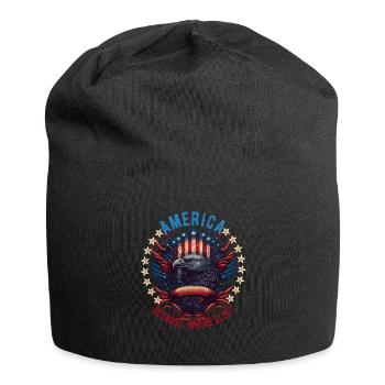 American Patriotic USA Design - Jersey Beanie - black - Front