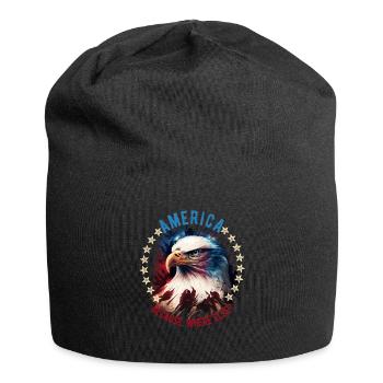 American Patriotic USA Design - Jersey Beanie - black - Front