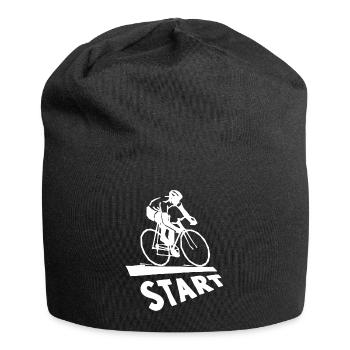 start, vélo, cyclisme, cycliste - Bonnet en jersey - noir - Devant